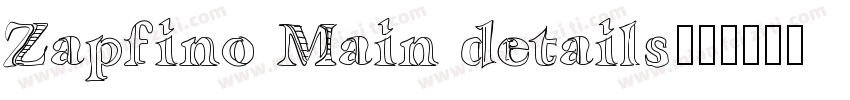 Zapfino Main details字体转换